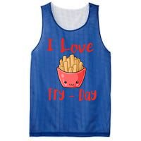 I Love Frycute Giftday French Fries Gift Mesh Reversible Basketball Jersey Tank