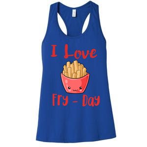 I Love Frycute Giftday French Fries Gift Women's Racerback Tank