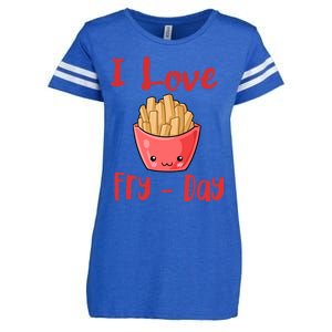 I Love Frycute Giftday French Fries Gift Enza Ladies Jersey Football T-Shirt