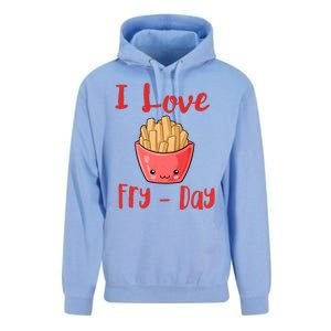 I Love Frycute Giftday French Fries Gift Unisex Surf Hoodie