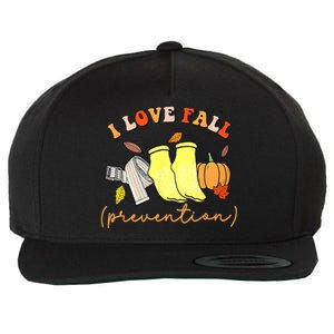 I Love Fall (Prevention) Wool Snapback Cap