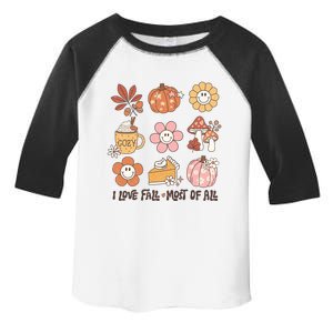 I Love Fall Most Of All Retro Halloween Cute Gift Toddler Fine Jersey T-Shirt