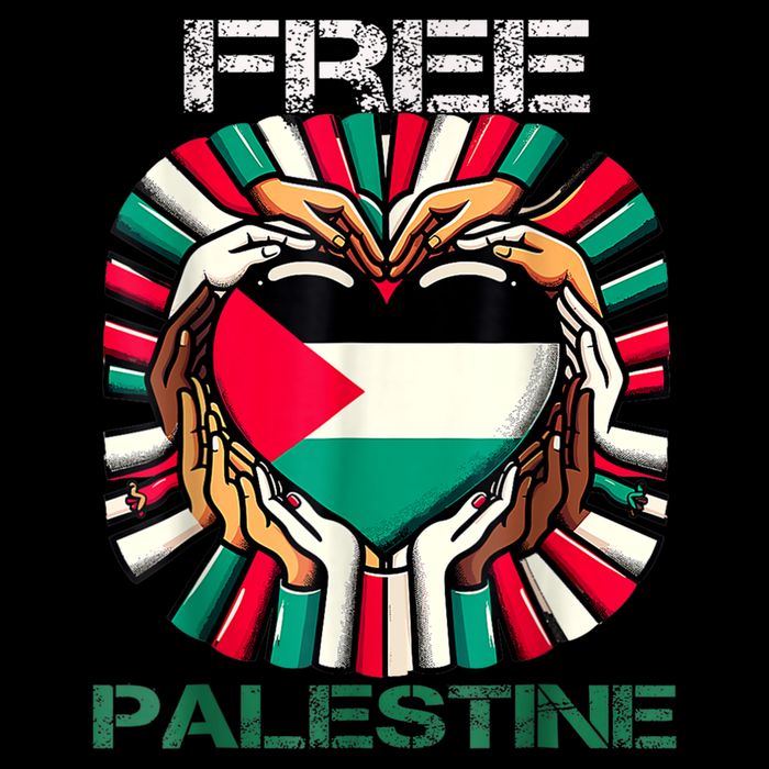 I Love Free Palestine Flag Save Gaza Strip Palestinian Cooling Performance Crew T-Shirt