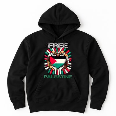 I Love Free Palestine Flag Save Gaza Strip Palestinian Hoodie