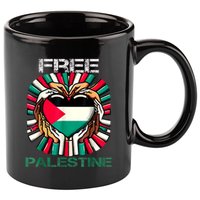 I Love Free Palestine Flag Save Gaza Strip Palestinian 11oz C Handle Ceramic Mug