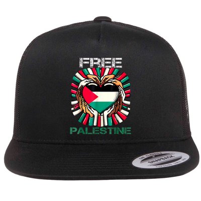 I Love Free Palestine Flag Save Gaza Strip Palestinian Flatbill Hat