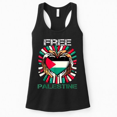I Love Free Palestine Flag Save Gaza Strip Palestinian Womens Tank Top