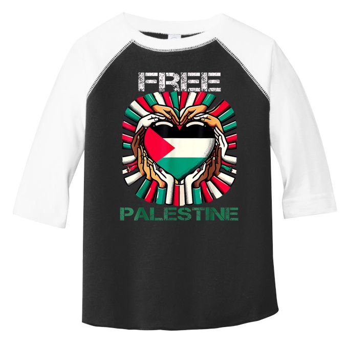 I Love Free Palestine Flag Save Gaza Strip Palestinian Toddler Fine Jersey T-Shirt