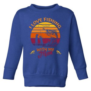 I Love Fishing With My Mom Great Gift Fishing Team Great Giftfishing Tour Gift Toddler Sweatshirt