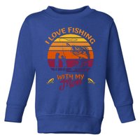 I Love Fishing With My Mom Great Gift Fishing Team Great Giftfishing Tour Gift Toddler Sweatshirt