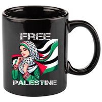 I Love Free Palestine Flag Save Gaza Strip Palestinian 11oz C Handle Ceramic Mug