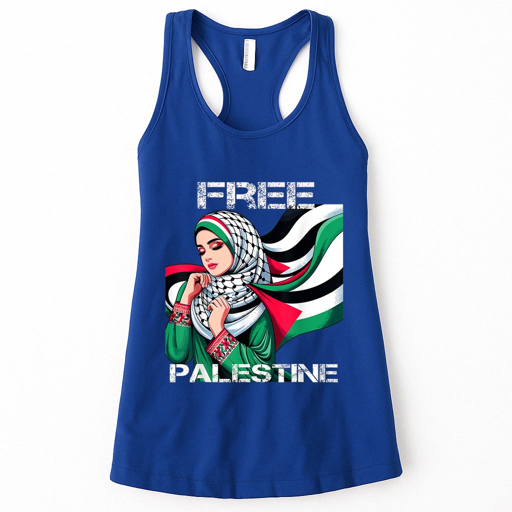 I Love Free Palestine Flag Save Gaza Strip Palestinian Womens Tank Top