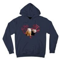 I Love Ferrets Heart Shaped Ferret Lover Gift Tall Hoodie