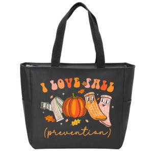 I Love Fall Prevention Fall Physical Therapy Zip Tote Bag