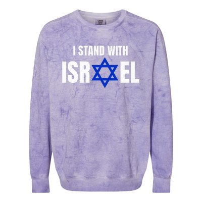 Israel Love Flag I Stand With Israel Heritage Israeli Flag Colorblast Crewneck Sweatshirt