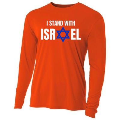 Israel Love Flag I Stand With Israel Heritage Israeli Flag Cooling Performance Long Sleeve Crew