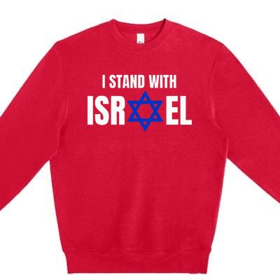 Israel Love Flag I Stand With Israel Heritage Israeli Flag Premium Crewneck Sweatshirt