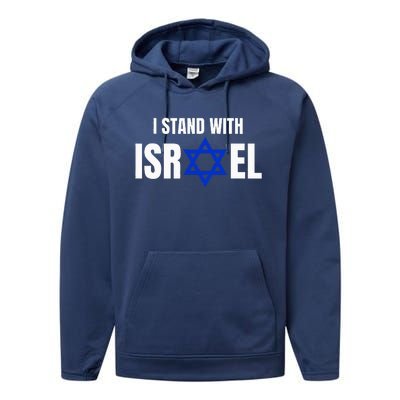 Israel Love Flag I Stand With Israel Heritage Israeli Flag Performance Fleece Hoodie