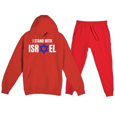 Israel Love Flag I Stand With Israel Heritage Israeli Flag Premium Hooded Sweatsuit Set