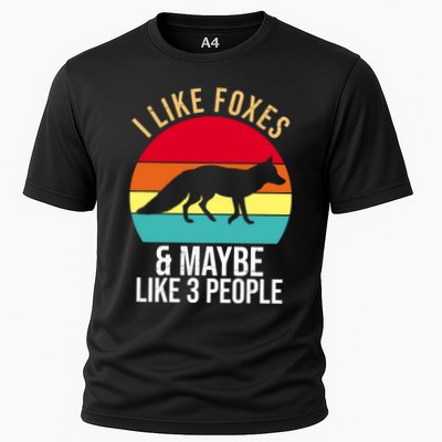 I Like Foxes And Maybe Like 3 People Funny Performance Shirt