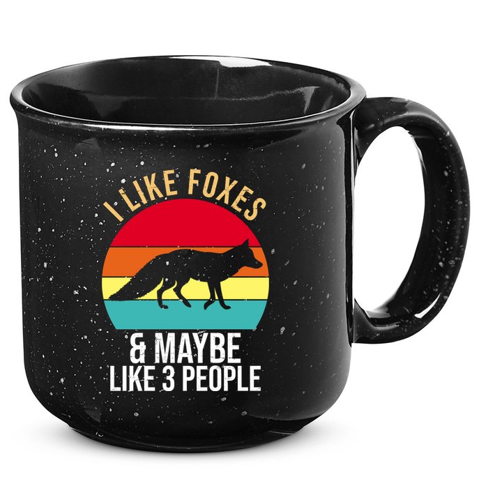 I Like Foxes And Maybe Like 3 People Funny 15oz Campfire Ceramic Mug