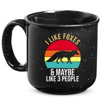 I Like Foxes And Maybe Like 3 People Funny 15oz Campfire Ceramic Mug