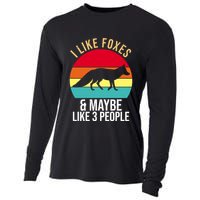 I Like Foxes And Maybe Like 3 People Funny Cooling Performance Long Sleeve Crew
