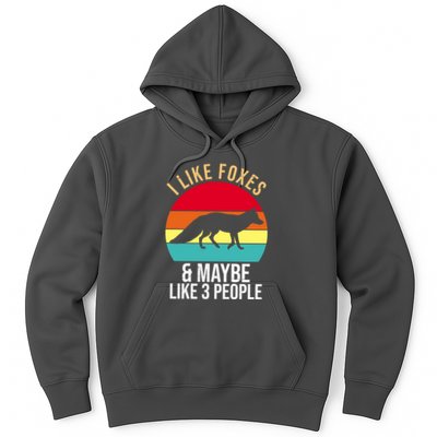 I Like Foxes And Maybe Like 3 People Funny Hoodie