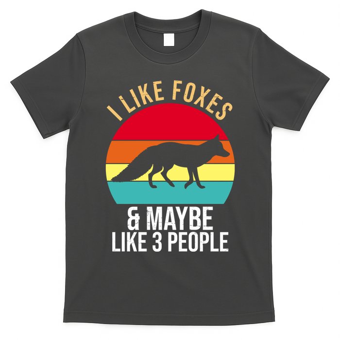 I Like Foxes And Maybe Like 3 People Funny T-Shirt