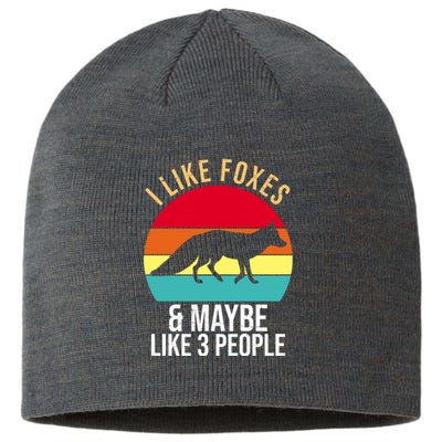 I Like Foxes And Maybe Like 3 People Funny Sustainable Beanie