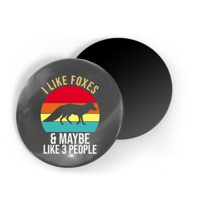 I Like Foxes And Maybe Like 3 People Funny Magnet