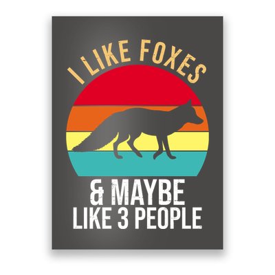 I Like Foxes And Maybe Like 3 People Funny Poster