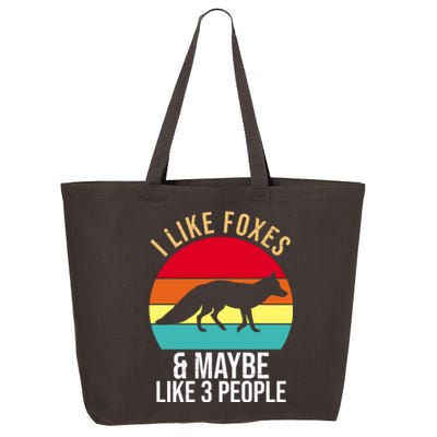 I Like Foxes And Maybe Like 3 People Funny 25L Jumbo Tote