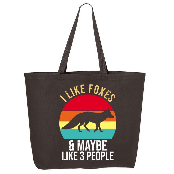 I Like Foxes And Maybe Like 3 People Funny 25L Jumbo Tote