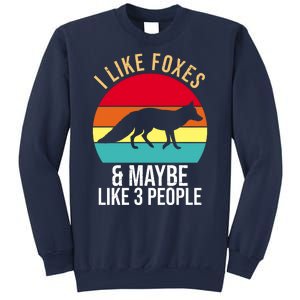 I Like Foxes And Maybe Like 3 People Funny Sweatshirt