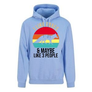 I Like Foxes And Maybe Like 3 People Funny Unisex Surf Hoodie