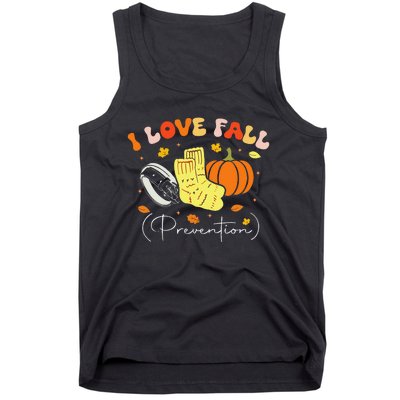 I Love Fall Prevention Autumn Nurse Physical Therapist Gift Tank Top