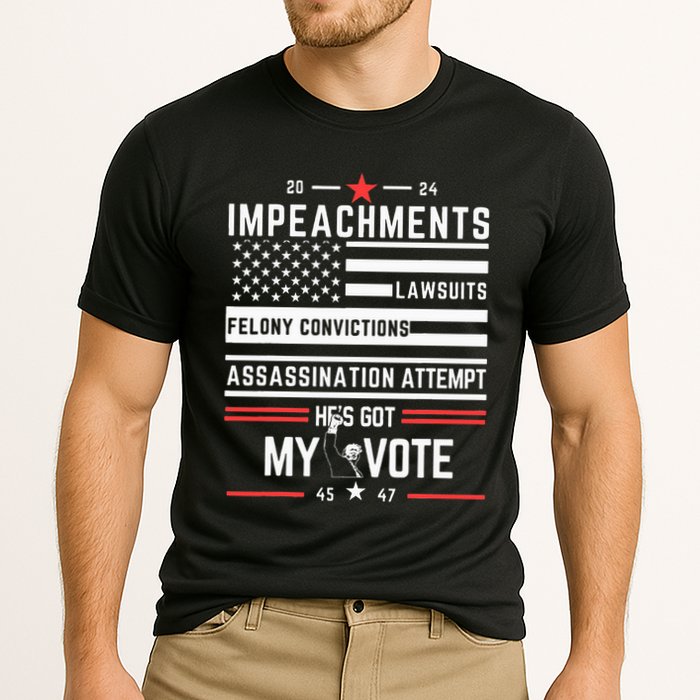 Impeachments Lawsuits Felony Convictions Assassination Cooling Performance Crew T-Shirt