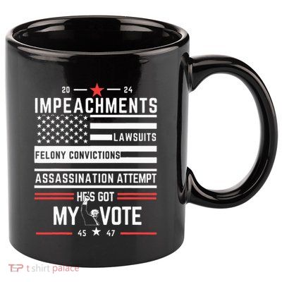 Impeachments Lawsuits Felony Convictions Assassination 11oz C Handle Ceramic Mug