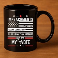 Impeachments Lawsuits Felony Convictions Assassination 11oz C Handle Ceramic Mug