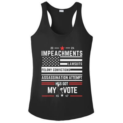 Impeachments Lawsuits Felony Convictions Assassination Ladies PosiCharge Competitor Racerback Tank
