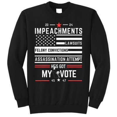 Impeachments Lawsuits Felony Convictions Assassination Tall Sweatshirt