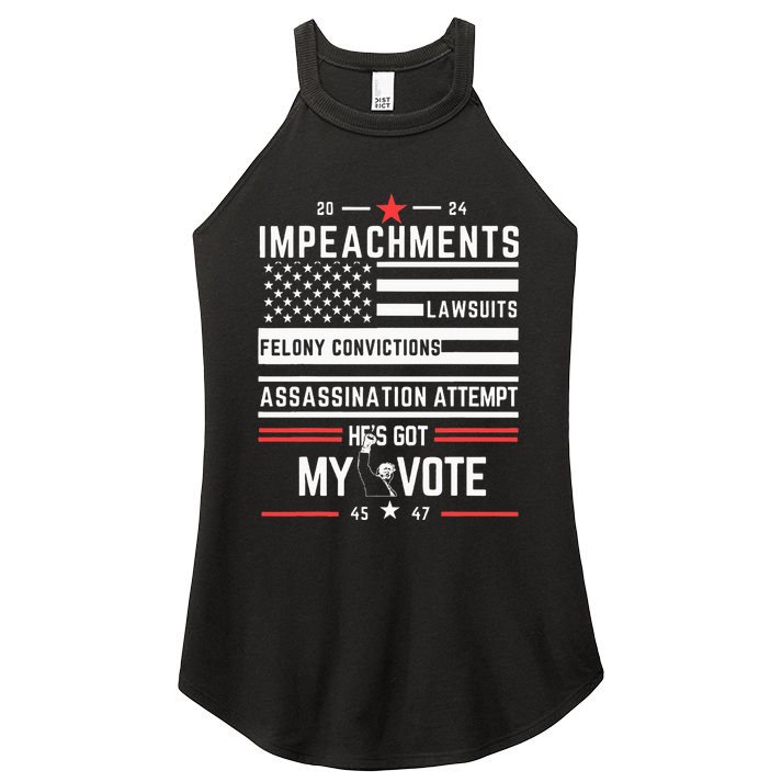 Impeachments Lawsuits Felony Convictions Assassination Women's Perfect Tri Rocker Tank