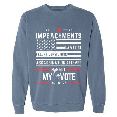 Impeachments Lawsuits Felony Convictions Assassination Garment-Dyed Sweatshirt