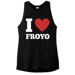 I Love Froyo Frozen Yogurt Lover National Froyo Day Gift Ladies PosiCharge Tri-Blend Wicking Tank