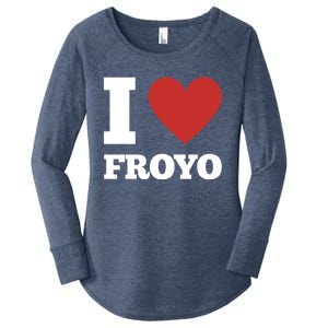 I Love Froyo Frozen Yogurt Lover National Froyo Day Gift Women's Perfect Tri Tunic Long Sleeve Shirt