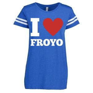 I Love Froyo Frozen Yogurt Lover National Froyo Day Gift Enza Ladies Jersey Football T-Shirt