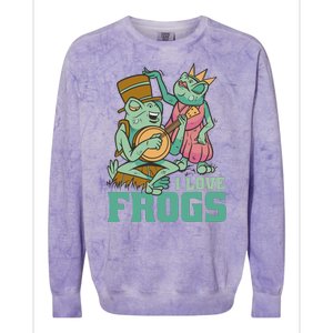 I Love Frogs Colorblast Crewneck Sweatshirt