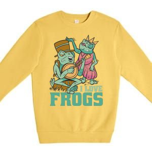 I Love Frogs Premium Crewneck Sweatshirt