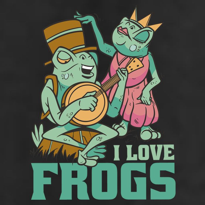 I Love Frogs 7 Panel Mesh Trucker Snapback Hat